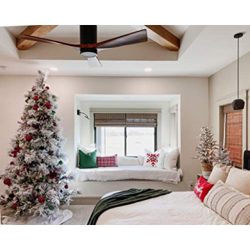 Fraser Hill Farm 7.5-Feet Snow Flocked Christmas Tree