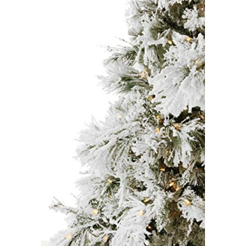 Fraser Hill Farm 7.5-Feet Snow Flocked Christmas Tree