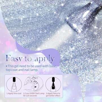 Born Pretty Cat Magnetic Gel Nail Polish Set Auroras 9D Cat Magnetic Eye Glitter Gel Polish Nail Art Manicure Collection Gift 6PCS