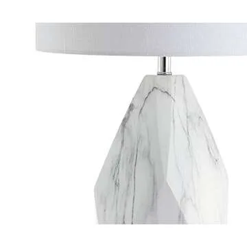 Stylish JONATHAN Y Ceramic Marble LED Table Lamp