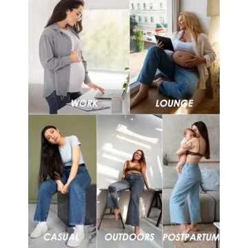 Fitglam Women's Stylish Maternity Jeans for Comfort