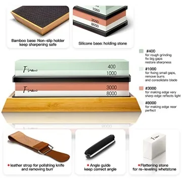 Finew Professional Knife Sharpening Stone Kit for All Levels
