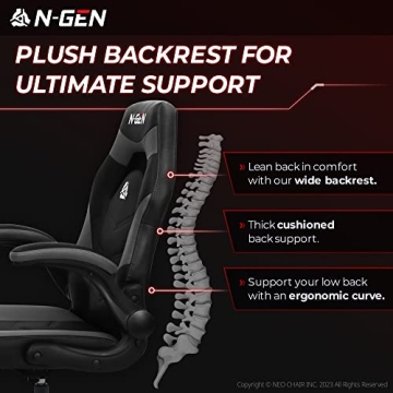 N-GEN Ergonomic Video Gaming Chair with Lumbar Support