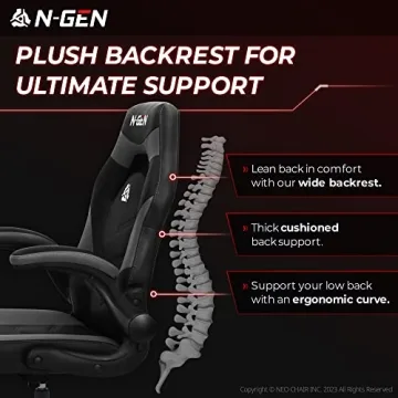 N-GEN Ergonomic Video Gaming Chair with Lumbar Support