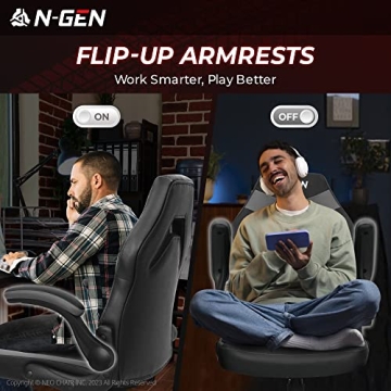 N-GEN Ergonomic Video Gaming Chair with Lumbar Support