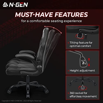 N-GEN Ergonomic Video Gaming Chair with Lumbar Support