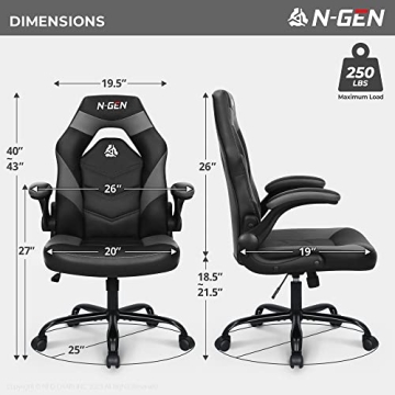N-GEN Ergonomic Video Gaming Chair with Lumbar Support