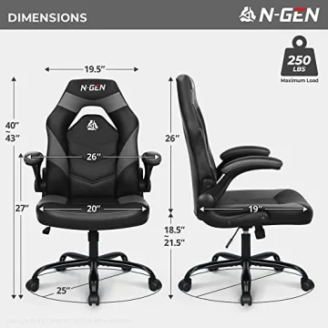 N-GEN Ergonomic Video Gaming Chair with Lumbar Support