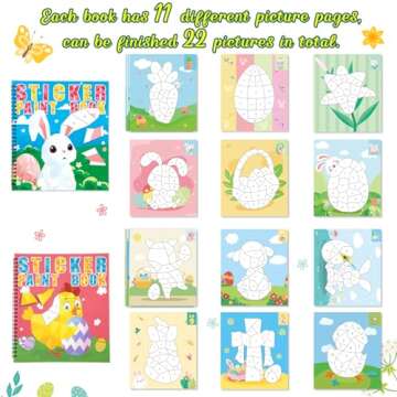 90shine Easter Sticker Books for Kids 4-8 - Creative Fun