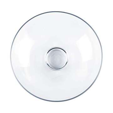 CYS EXCEL Glass Decorative Footed Bowl (H:4.5" D:12") | Fruit Display Bowl | Terrarium Bowl | Compote Vase Kitchen Table Centerpiece | Footed Pedestal Bowl