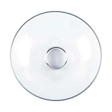 CYS EXCEL Glass Decorative Footed Bowl (H:4.5" D:12") | Fruit Display Bowl | Terrarium Bowl | Compote Vase Kitchen Table Centerpiece | Footed Pedestal Bowl