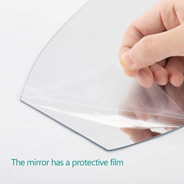 2pcs Irregular Acrylic Makeup Mirrors with Wooden Base