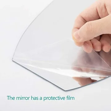 2pcs Irregular Acrylic Makeup Mirrors with Wooden Base