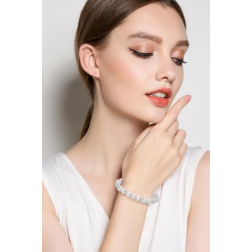 BONNY BOXX Unisex Selenite Stretch Bracelet for Wellness