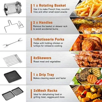 Crownful Air Fryer Oven 10.6 Quart with Digital Control