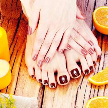 Premium BBTO Toenail Tips - 500 Pcs Art Kit for DIY & Salons