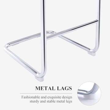 JIRAIN Rattan Bar Stools Set of 2, 24 Inch Modern Counter Stools with Cane Back, Low Back Barstools with Cane Seat, Counter Height Chairs with Metal Legs for Kitchen Island, Yellow