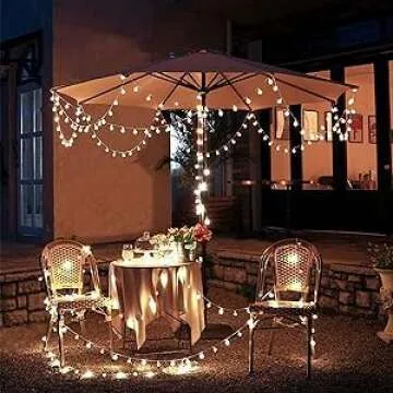 Battery Operated LED Globe String Lights, 2-Pack Total 52FT 120LEDs - Each 26FT 60LEDs 8 Mode Waterproof Christmas Fairy String Lights with Remote for Home Bedroom Garden Wedding Party Decoration