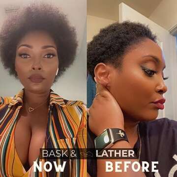 Bask & Lather Scalp Stimulator Hair Growth Oil, Cold Pressed Oils Including Mint and Rosemary Oil for Hair Growth, Grapeseed Oil, Organic Natural Leave in Hair Oil, All Hair Types, 2 Fl Oz