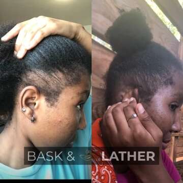 Bask & Lather Scalp Stimulator Hair Growth Oil, Cold Pressed Oils Including Mint and Rosemary Oil for Hair Growth, Grapeseed Oil, Organic Natural Leave in Hair Oil, All Hair Types, 2 Fl Oz