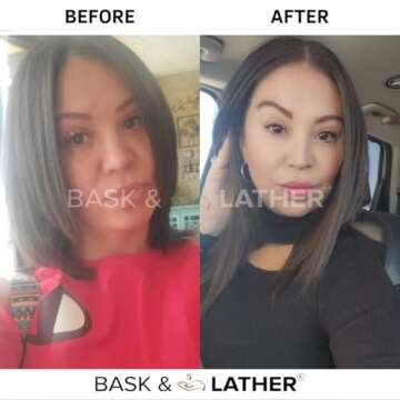 Bask & Lather Scalp Stimulator Hair Growth Oil, Cold Pressed Oils Including Mint and Rosemary Oil for Hair Growth, Grapeseed Oil, Organic Natural Leave in Hair Oil, All Hair Types, 2 Fl Oz