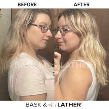 Bask & Lather Scalp Stimulator Hair Growth Oil, Cold Pressed Oils Including Mint and Rosemary Oil for Hair Growth, Grapeseed Oil, Organic Natural Leave in Hair Oil, All Hair Types, 2 Fl Oz