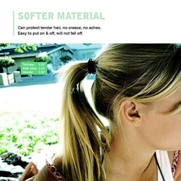 CYWLIFE Tiny Hair Ties Bands for Baby Girls Women Thin & Fine Hair, 100 PCS Black, 7MM No Crease Ponytail Holders Hair Elastics, No Hurt Durable Soft Rubber Bands for Kids Men