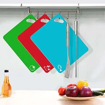 Flexible Cutting Mat Set - Color-Coded & Non-Slip Design