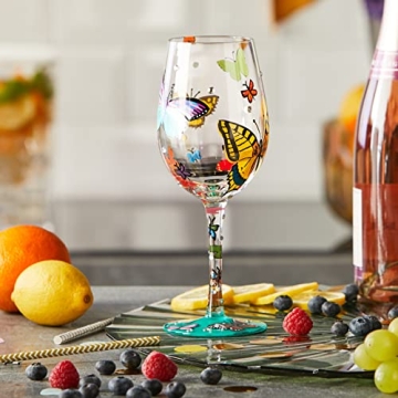Unique Designs by Lolita Butterflies Artisan Wine Glass