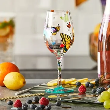 Unique Designs by Lolita Butterflies Artisan Wine Glass