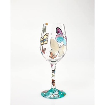 Unique Designs by Lolita Butterflies Artisan Wine Glass