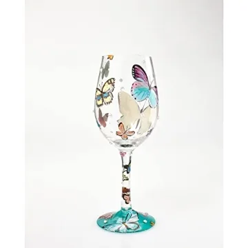 Unique Designs by Lolita Butterflies Artisan Wine Glass