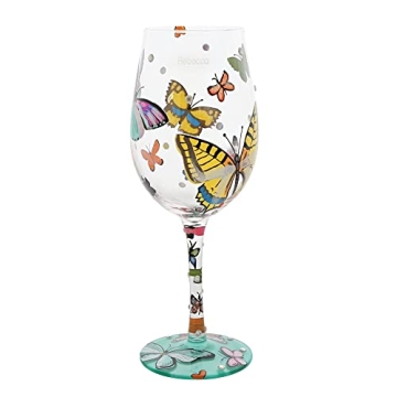 Unique Designs by Lolita Butterflies Artisan Wine Glass