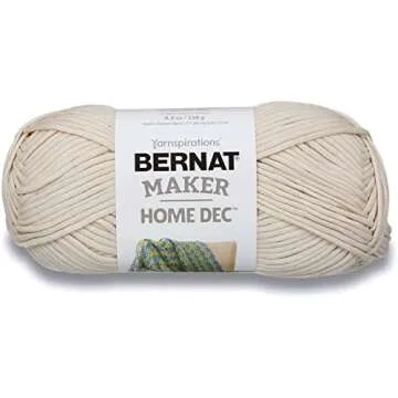 Bernat Maker Home Dec Cream Yarn - 2 Pack of 250g/8.8oz - Cotton - 5 Bulky - 317 Yards - Knitting/Cr...