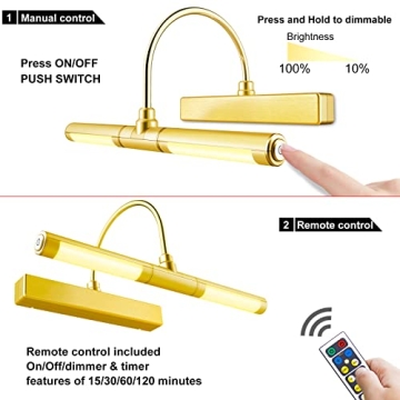 LUXSWAY Wireless Picture Light Remote Control Dimmable