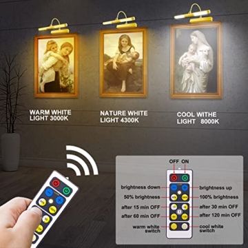 LUXSWAY Wireless Picture Light Remote Control Dimmable