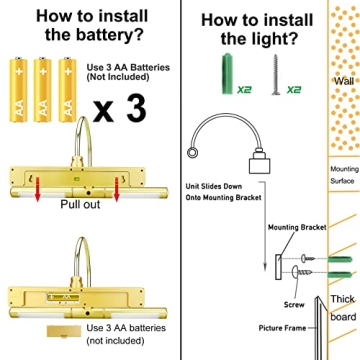 LUXSWAY Wireless Picture Light Remote Control Dimmable