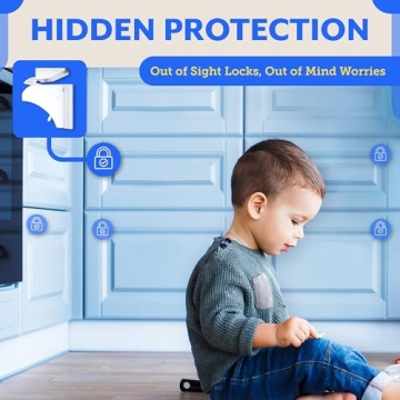 Magnetic Cabinet Locks for Babies Easy Installation 6-Pack