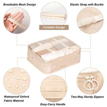 FAMOMI Packing Cubes 7 Set for Effortless Travel Organization