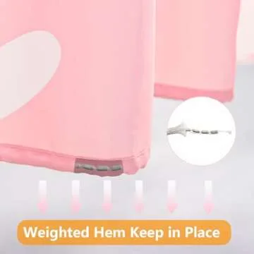 QJHOMO Cute Pink Floral Shower Curtain with Hooks 72x72