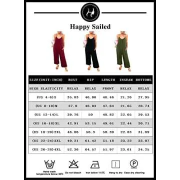 Happy Sailed Black Jumpsuit for Women Summer Sleeveless Cami Jumpsuits Wide Leg Pants Romper Loose Fit Overalls Vacation Outfits for Women Black Large