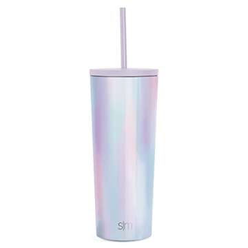 Simple Modern Insulated Tumbler with Lid and Straw - BiFrost 24oz
