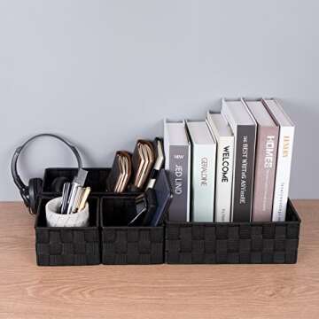 Posprica Woven Storage Basket Set for Stylish Organization