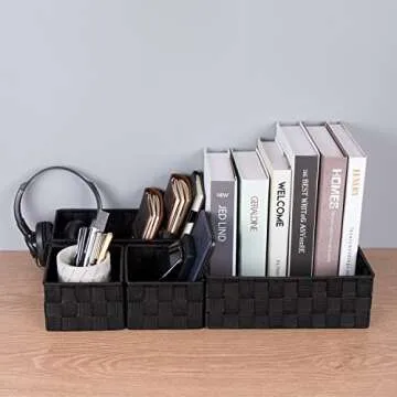 Posprica Woven Storage Basket Set for Stylish Organization