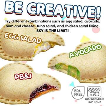 SHINGO Sandwich Cutter and Sealer Decruster Sandwich Maker Great for Lunchbox and Bento Box - Boys and Girls Kids Lunch - Sandwich Cutters for Kids (Heart, Star, Mouse)