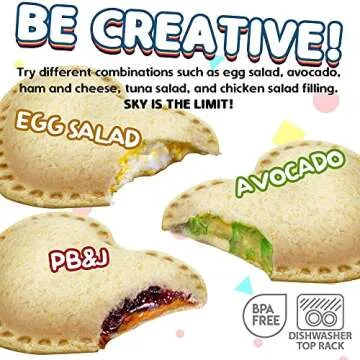 SHINGO Sandwich Cutter and Sealer Decruster Sandwich Maker Great for Lunchbox and Bento Box - Boys and Girls Kids Lunch - Sandwich Cutters for Kids (Heart, Star, Mouse)