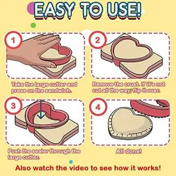 SHINGO Sandwich Cutter and Sealer Decruster Sandwich Maker Great for Lunchbox and Bento Box - Boys and Girls Kids Lunch - Sandwich Cutters for Kids (Heart, Star, Mouse)