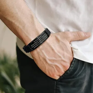 Inspirational Engraved Bracelet for Men