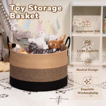INDRESSME XXXLarge Woven Rope Basket - Versatile Storage Solution
