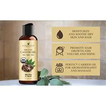 Organic Castor Oil - 100% Pure Natural Strength for Hair